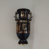 Petit vase noir et or
