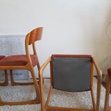 Suite of 4 chairs sleds Baumann, 1960s