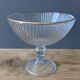 Vintage glass fruit cup on foot golden border shower