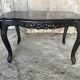Vintage Black Carved Oak Louis XV Style Coffee Table