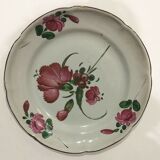 Eastern earthenware plate the Islettes flower bouquet decoration