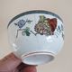 3 cups of English porcelain decorated with butterflies