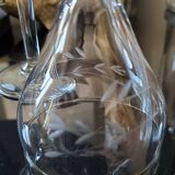 10 verres à pied en verre ciselé