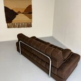 Old Daybed sofa design De Sede DS85 vintage 80s brown fabric