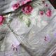 4 serviettes de table Fleurs Pois romantique