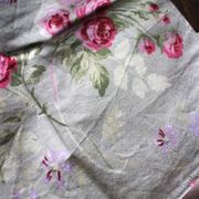 4 serviettes de table Fleurs Pois romantique