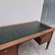 Louis XVI style minister's desk in solid walnut, 4 drawers, old manufacture