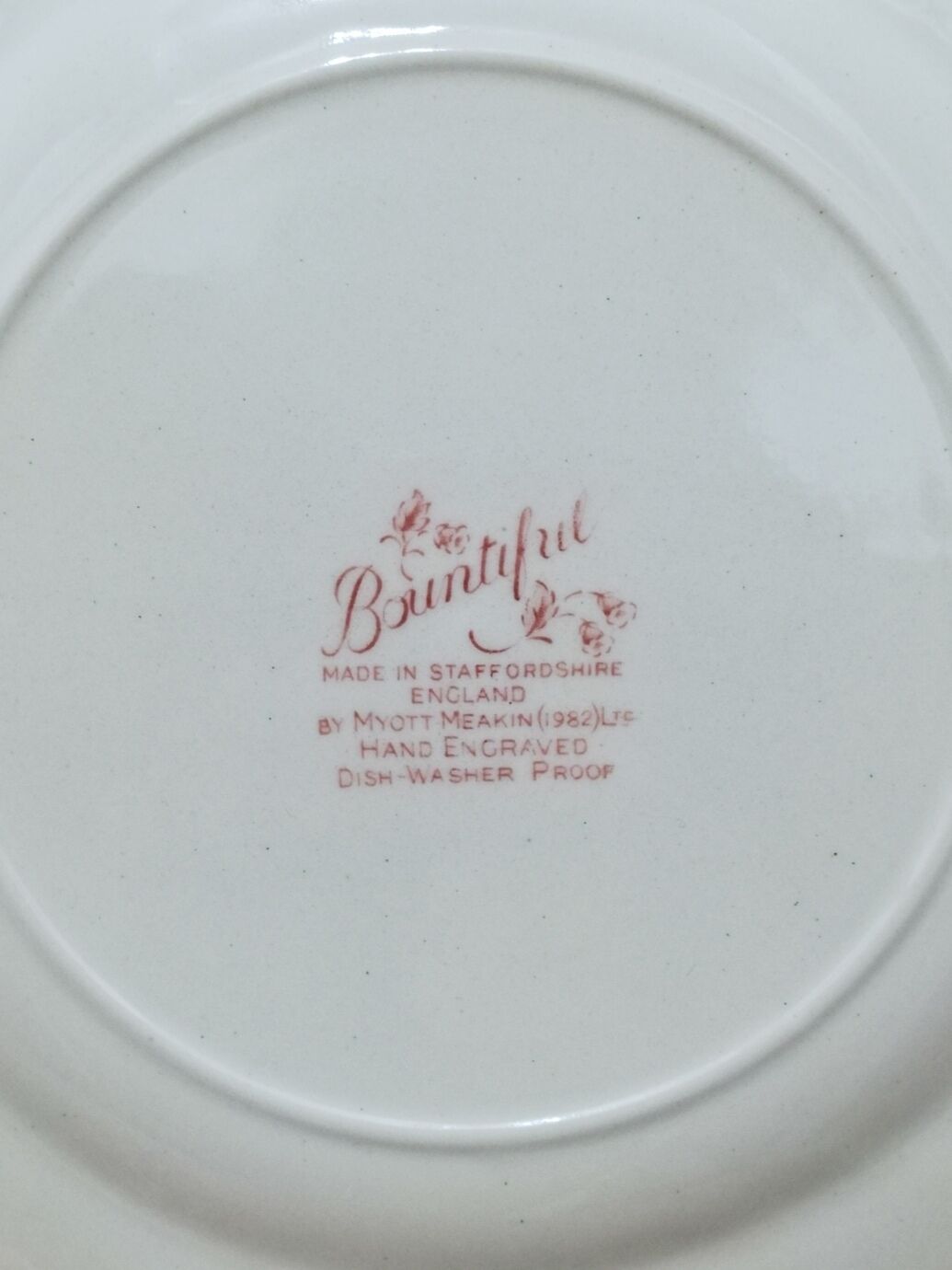 12 English plates Stanffordshire model "Bountiful"