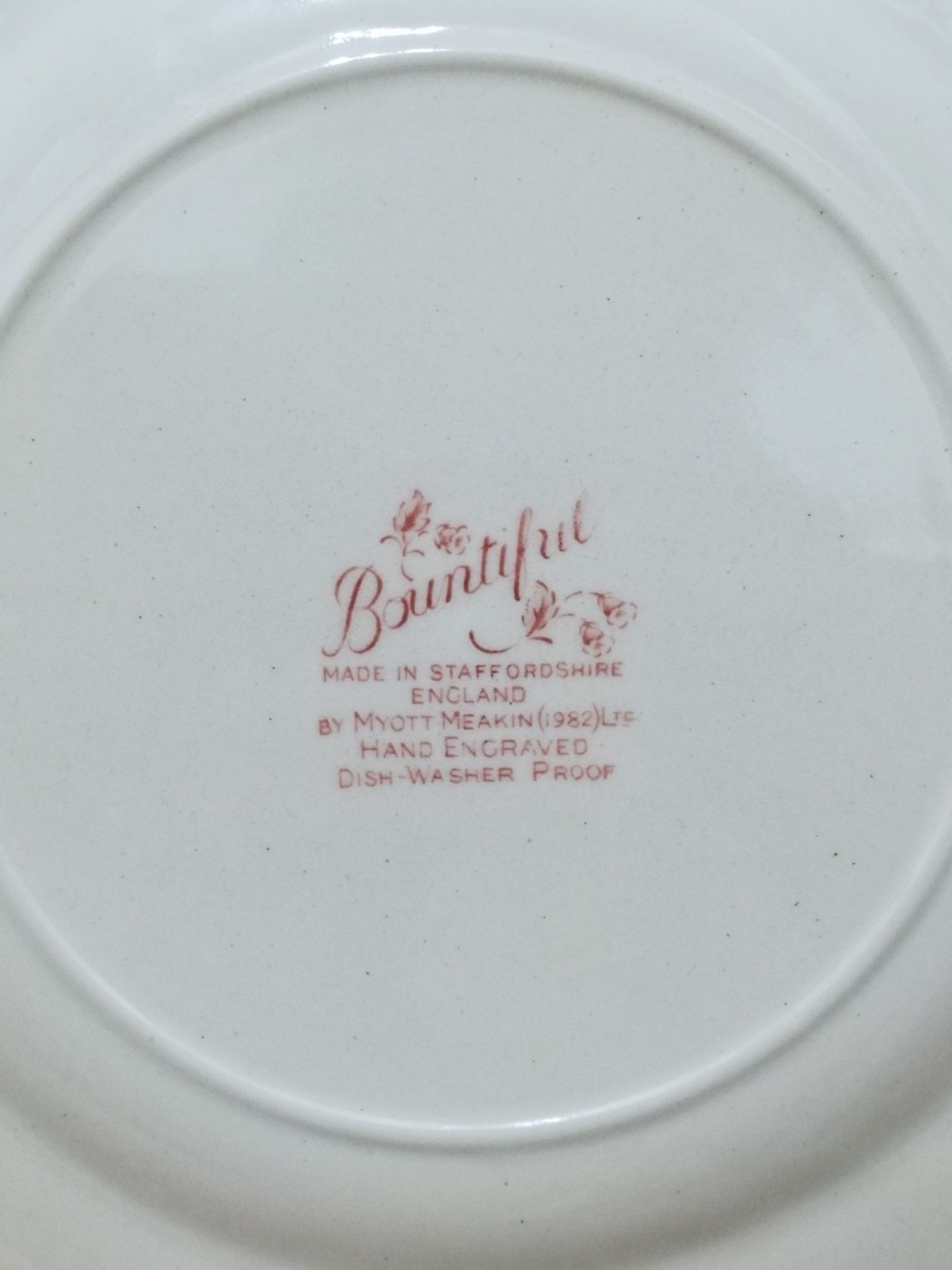 12 assiettes anglaises Stanffordshire modèle "Bountiful"