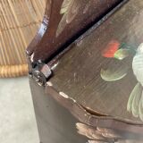 Old painted wooden box