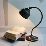 Original 1950s vintage brutalist brass desk lamp