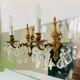 Louis XV wall lights in gilded bronze with pendants, mid-20th century / n°2