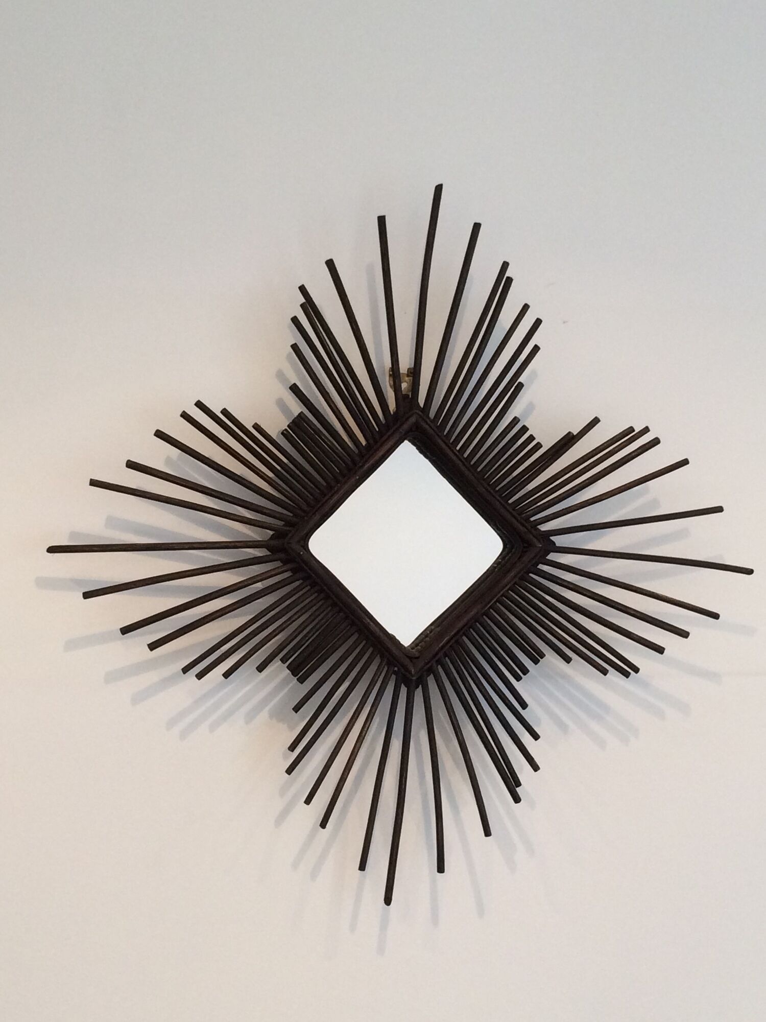 Miroir soleil années 60/70 - 62x62cm