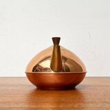 Metal and teak teapot from the mid-century, 1960s.