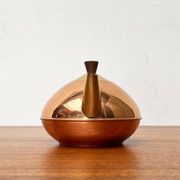 Metal and teak teapot from the mid-century, 1960s.