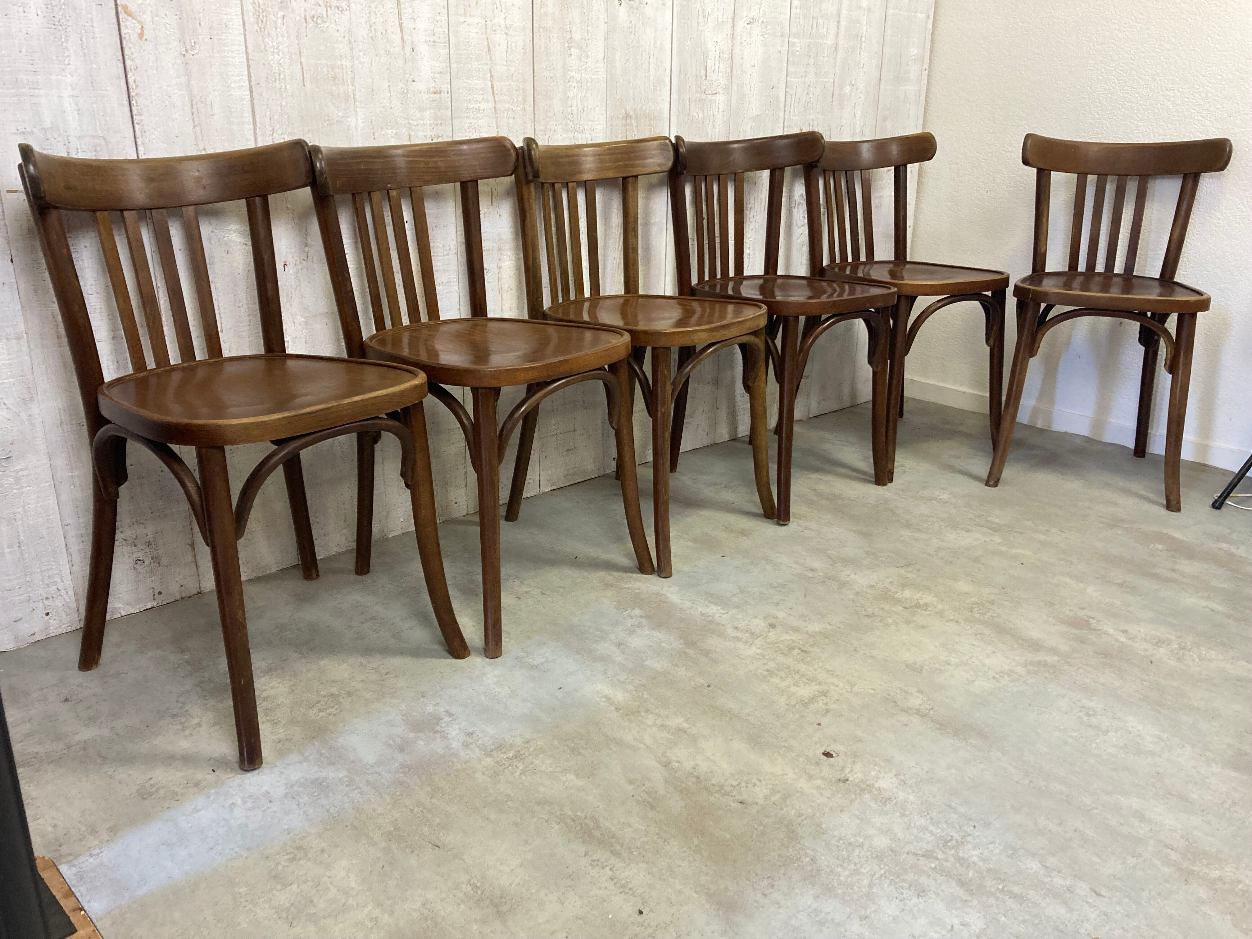 Série de 6 chaises bistrot