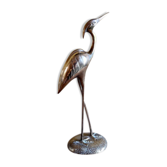 Vintage brass heron