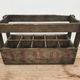 Old bottles rack in wood material