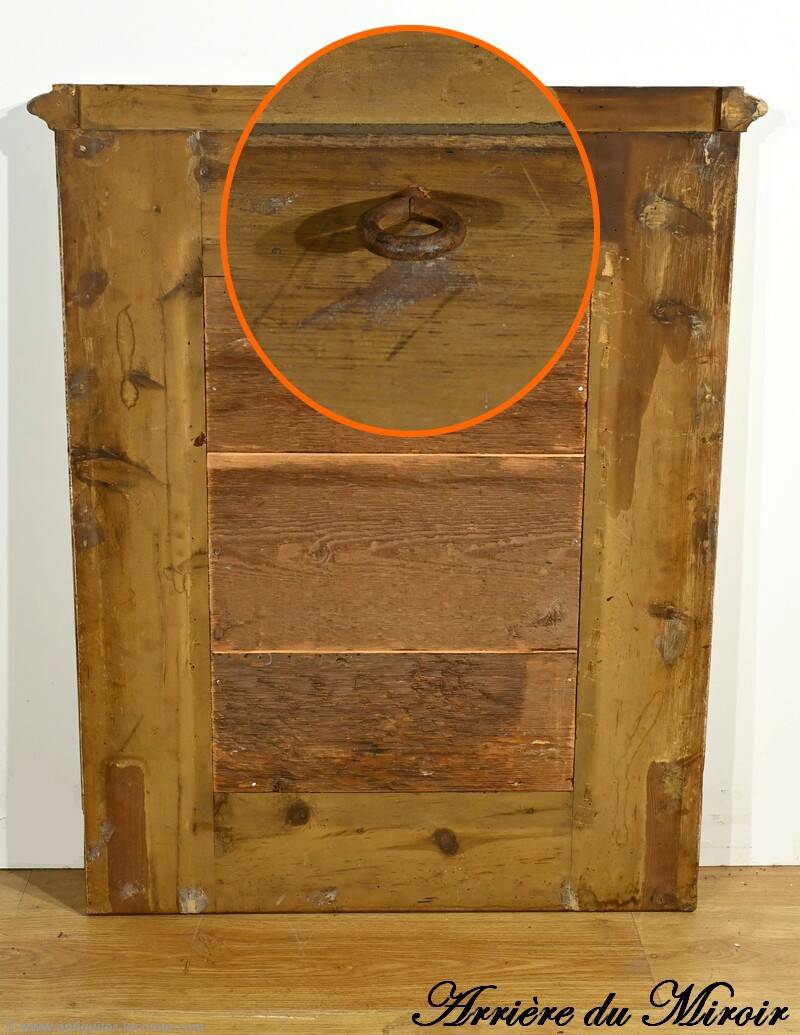 Gilded Wood Glazing Bead Mirror, Napoleon III Period – Mid 19th Century