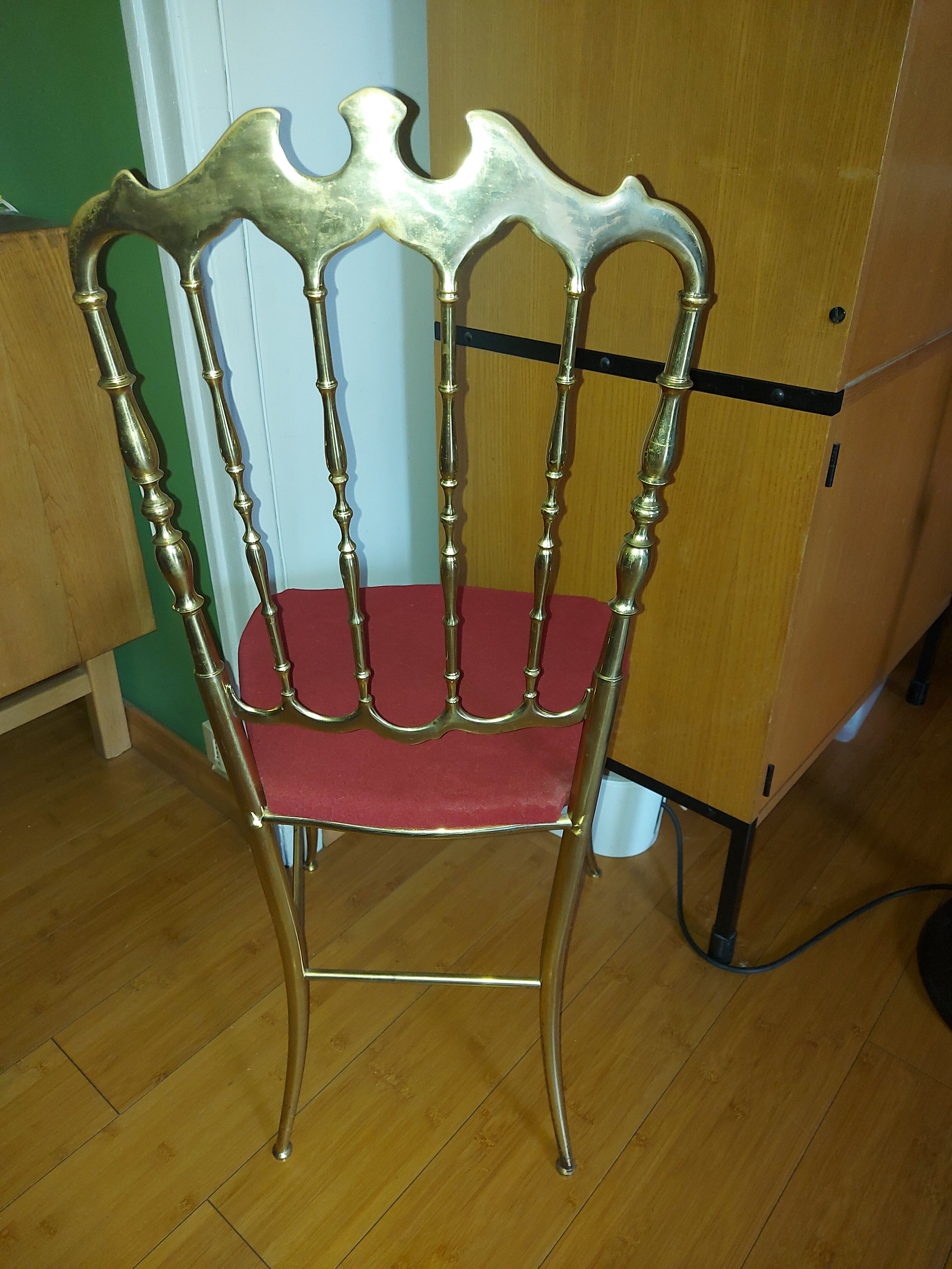 Chiavari Italian brass design chair