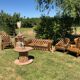 Chesterfield eared armchair with armrests