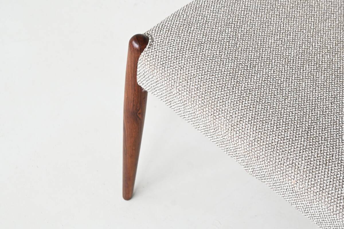 Bernhard Petersen dining chairs in rosewood by Christian Linnebergs, Denmark, 1960