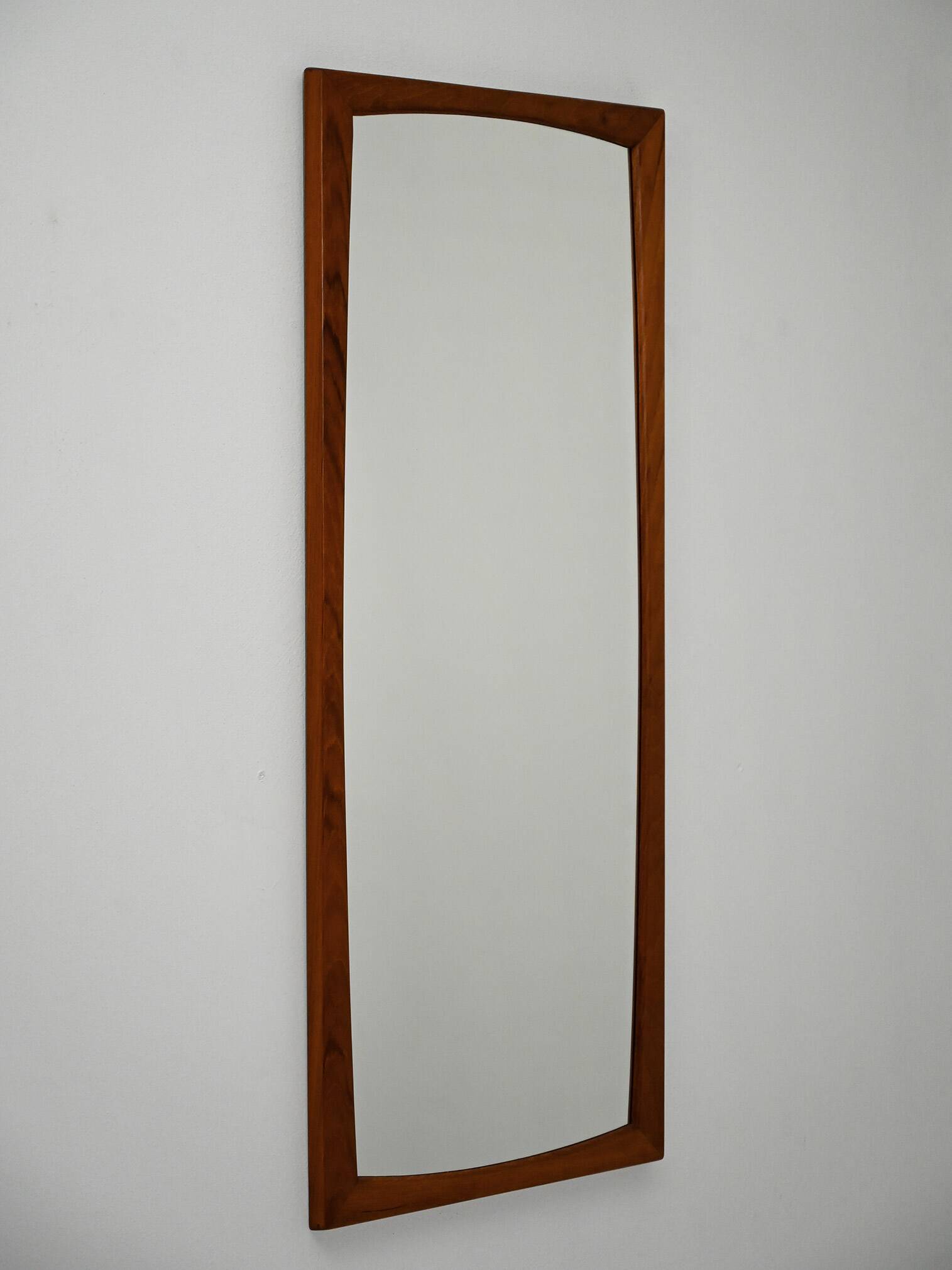 Danish rectangular teak mirror by Aksel Kjersgaard