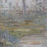 Misty landscape painting
