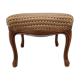 Pouf upholstered legs cambered in mahogany