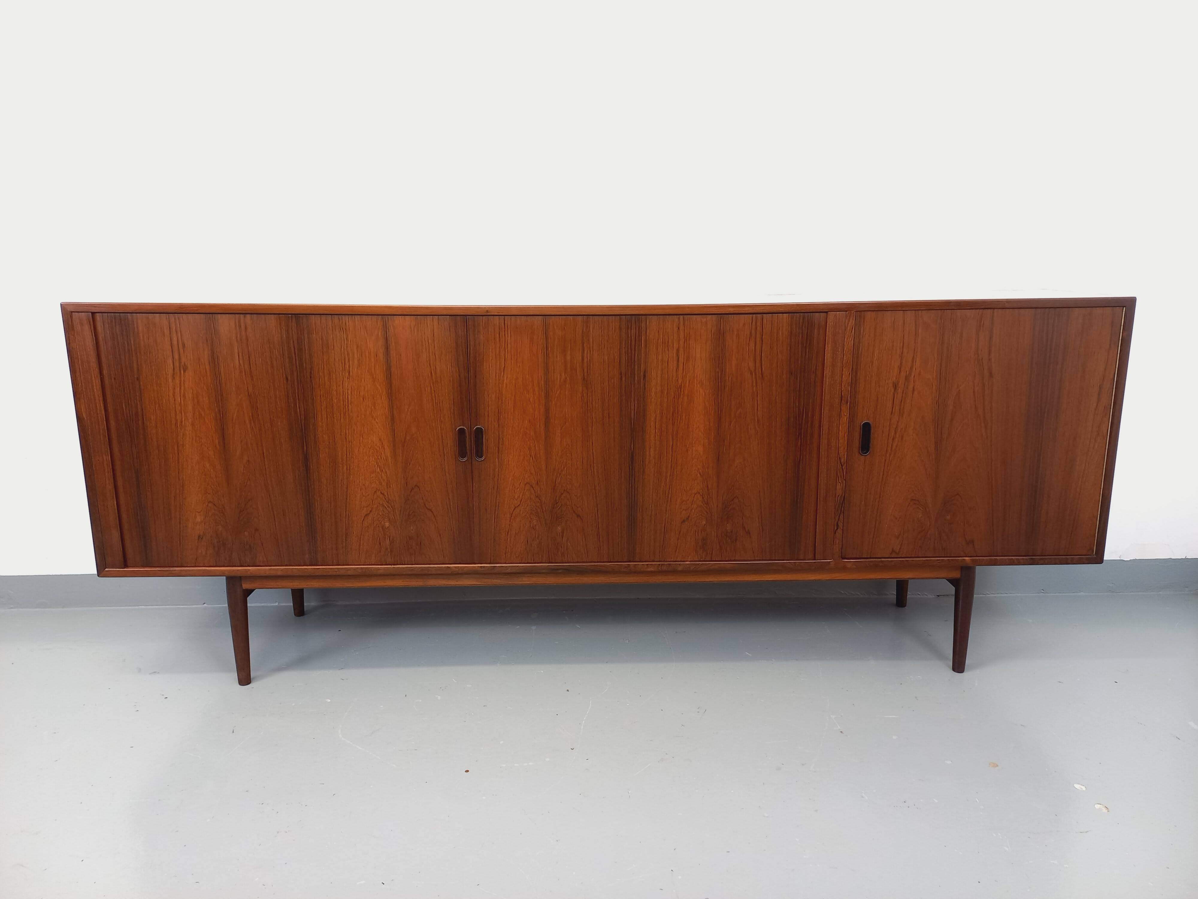 Vintage Scandinavian enfilade by Danish designer Arne Vodder in rosewood.