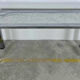 Seventies console structure chrome white marble top