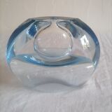 Ancient soliflore vase in bluish glass