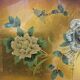 Vintage Chinese cabinet with gold leaf, flowers and birds (bar cabinet)