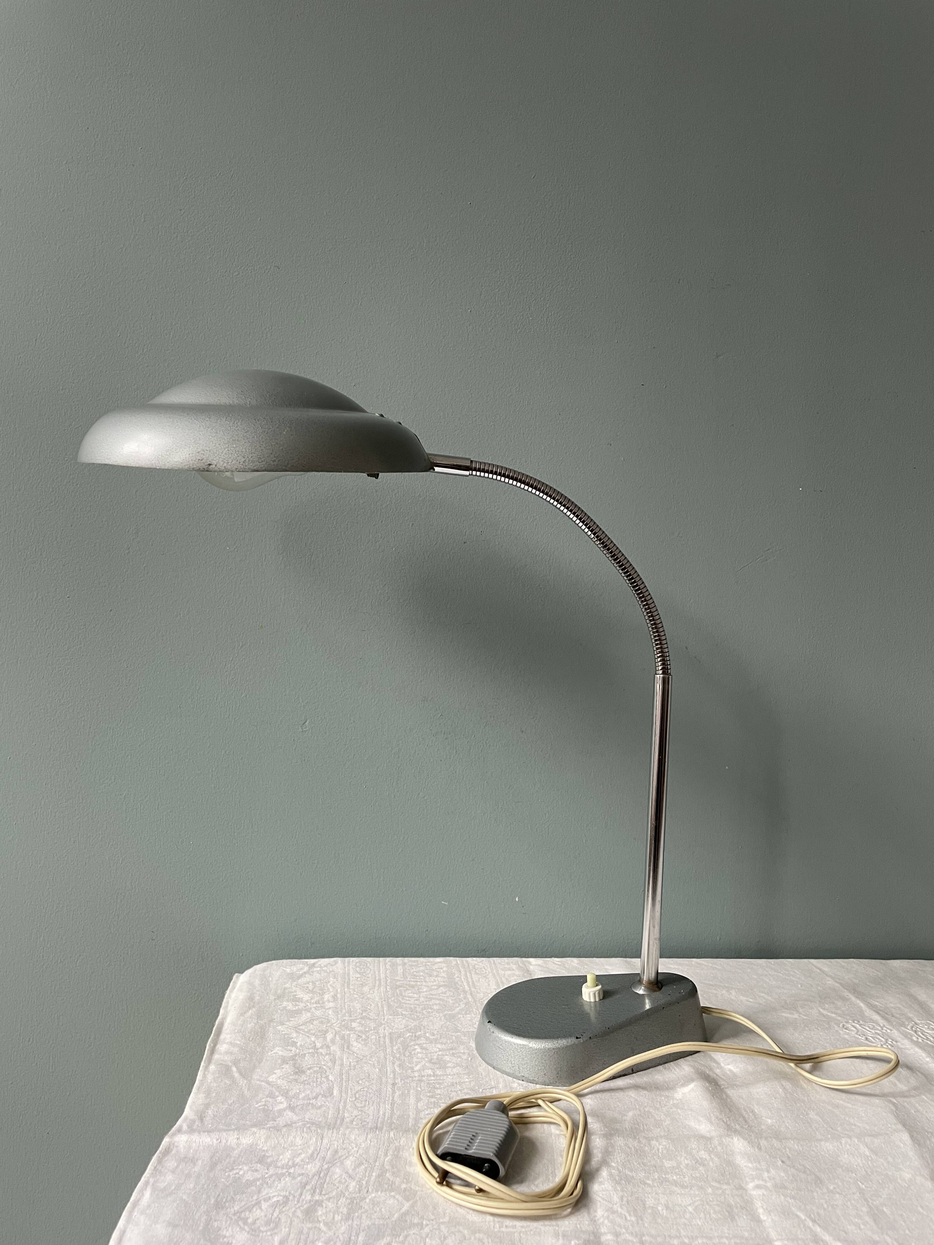Vintage flexible desk lamp Aluminor 1960