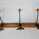 Old wall coat rack "bistrot" 1900, three hooks, 50 cm