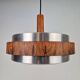 Vintage Scandinavian Pendant Lamp in Teak, 1960s