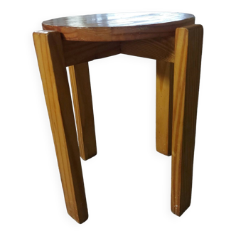 Tabouret vintage en pin