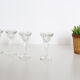 Set de 4 verres à liqueur, verre à pieds, vintage
