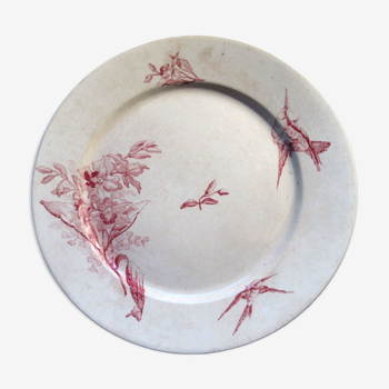 Plate with Pink Orchids and Bird in Flight, Pexonne production