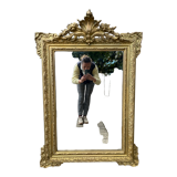 Old gilded mirror Napoleon III style