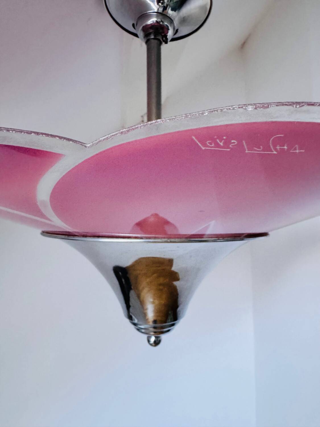 Art Deco ceiling light by Loys Lucha