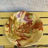 Dish on foot, glazed Provençal ceramic