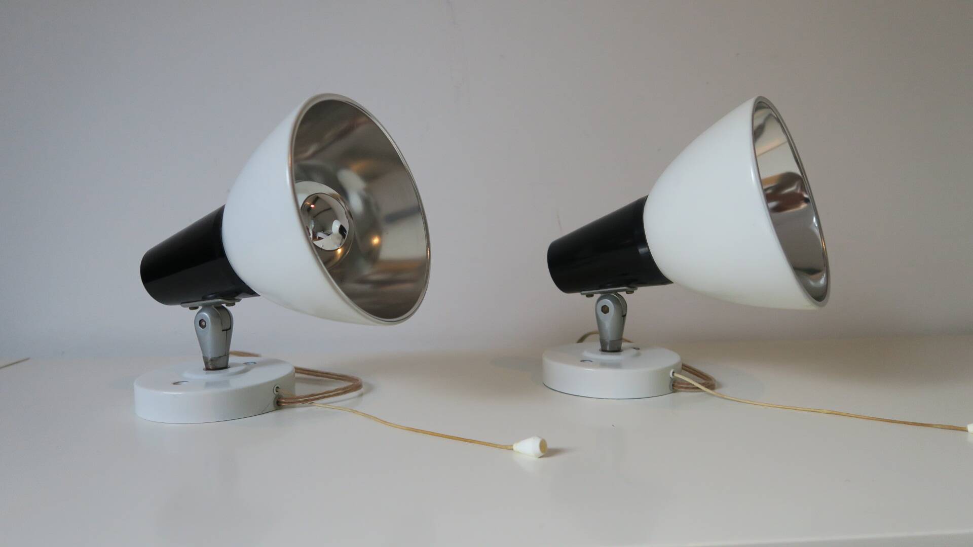 2 Philips wall sconces, 1960s-70s