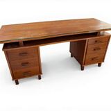 Scandinavian desk with a glass top