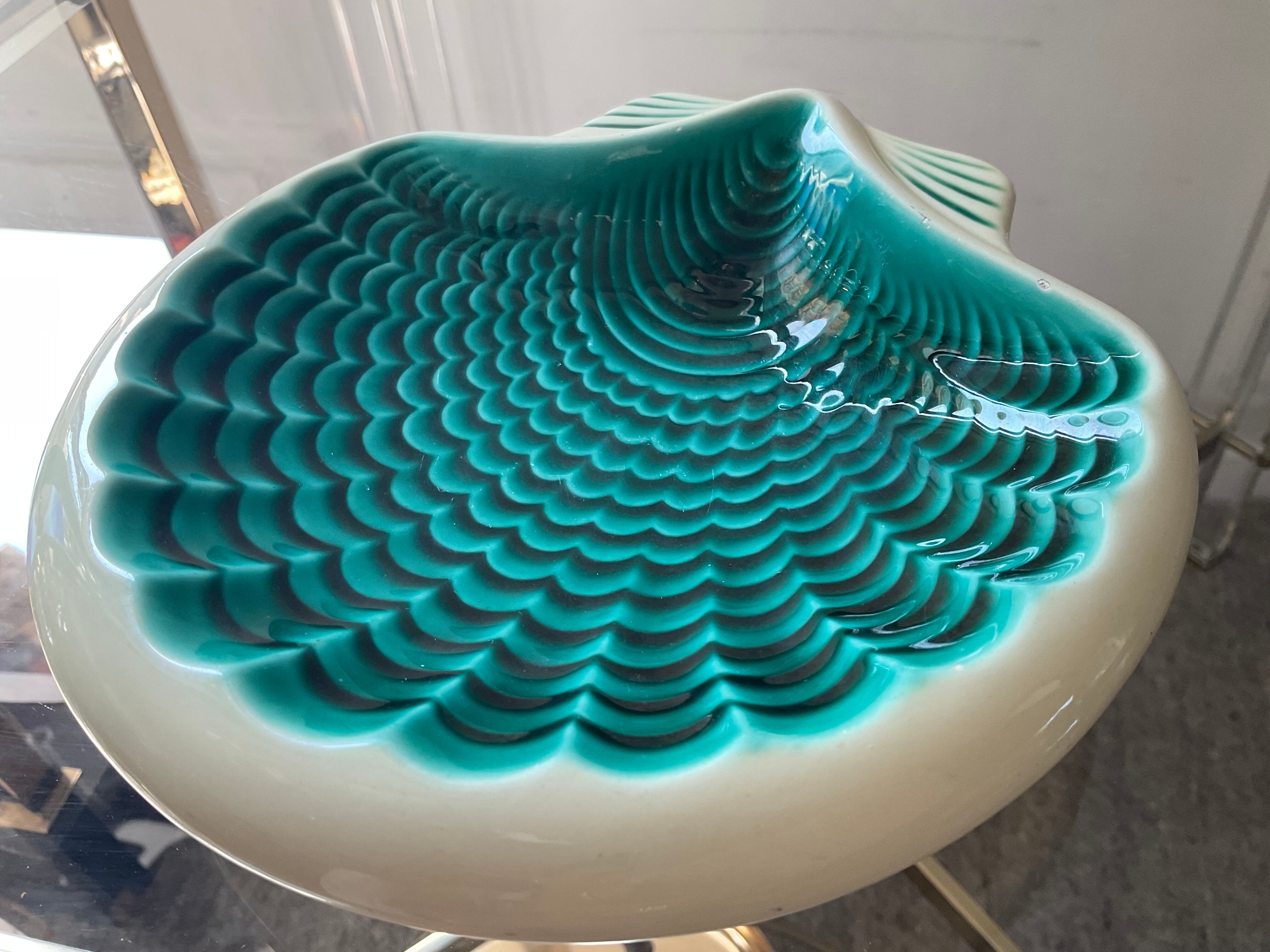 Empty pocket Vallauris ceramic shell 70s