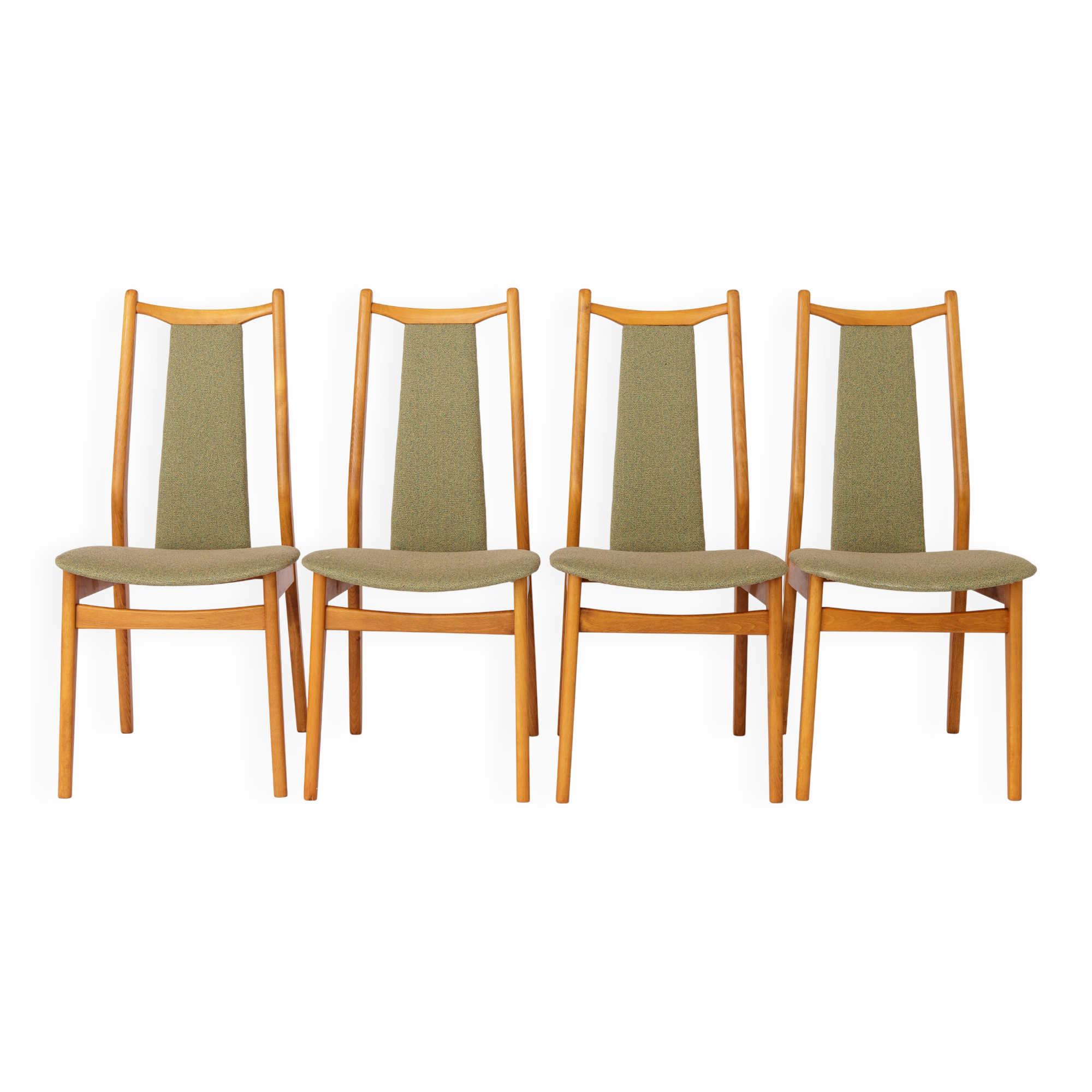 Vintage Dining Chairs Set of 4, Mid Century Modern Chairs, 1960s German