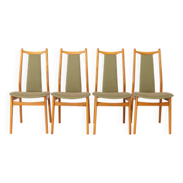 4 chaises de salle à manger, Allemagne années 1960