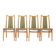 Vintage Dining Chairs Set of 4, Mid Century Modern Chairs, 1960s German