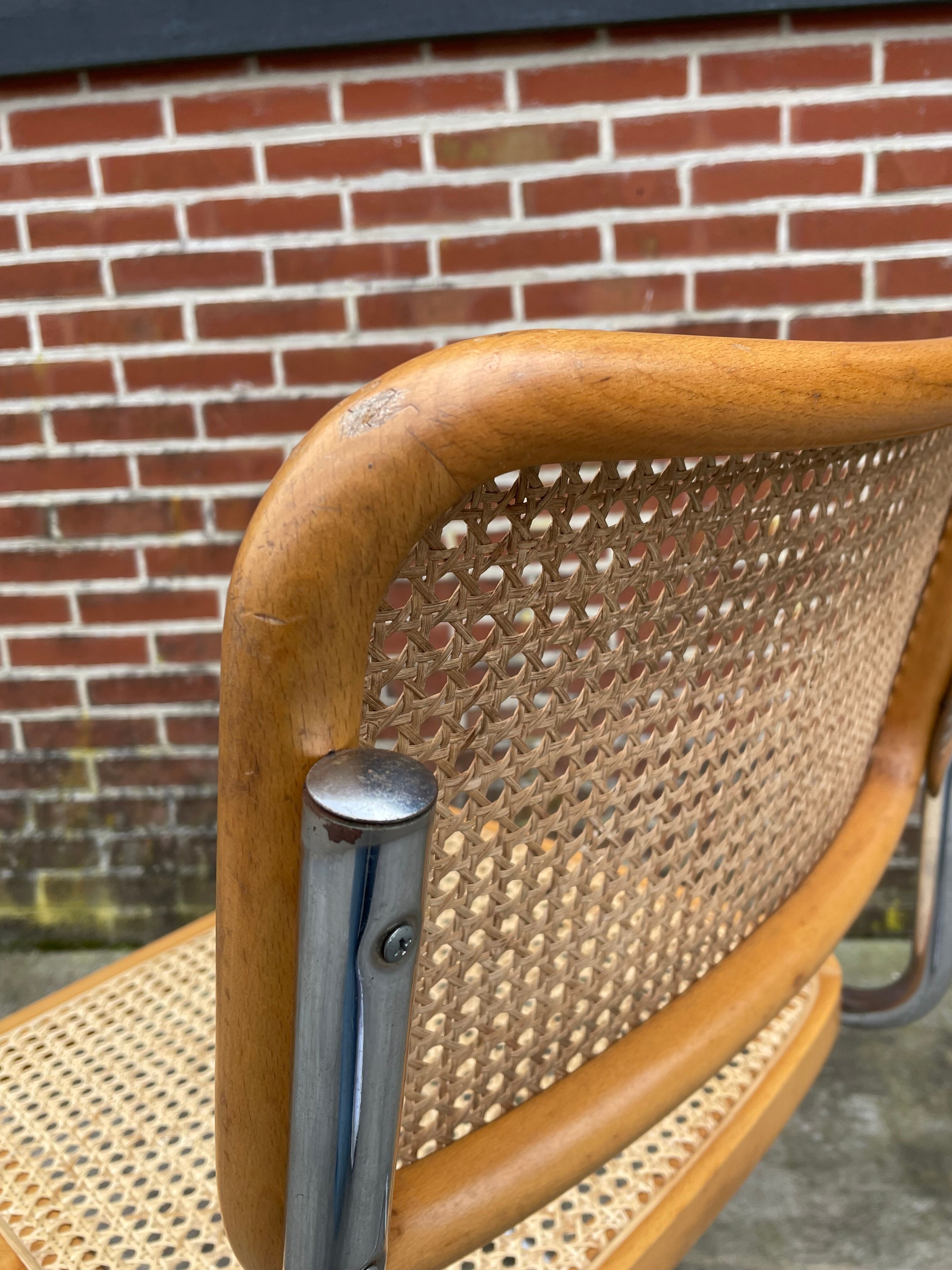 Cesca design chair model b32 in chrome