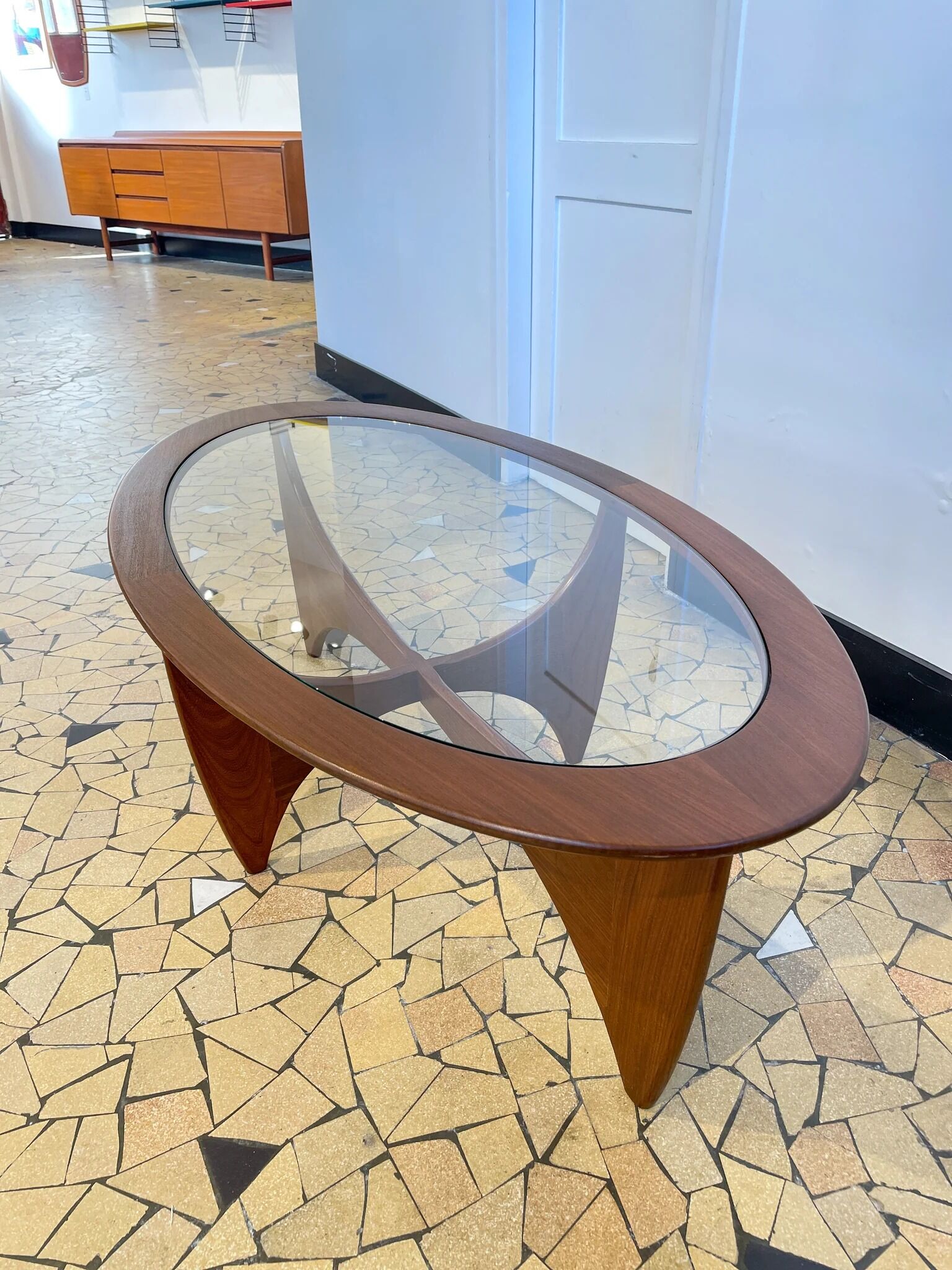 Astro oval coffee table  Victor Wilkins